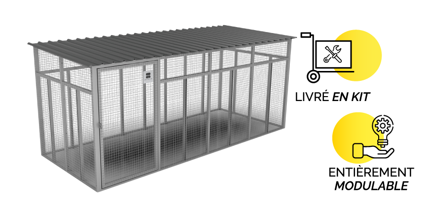 Shelter entièrement modulable et livré en kit