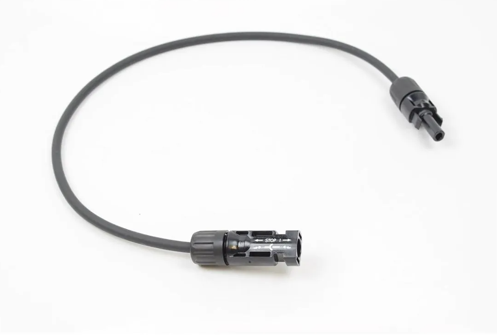 0.5M- 6mm2 Cable Extension with 1500V MC4 Connector PV-BN101A Black